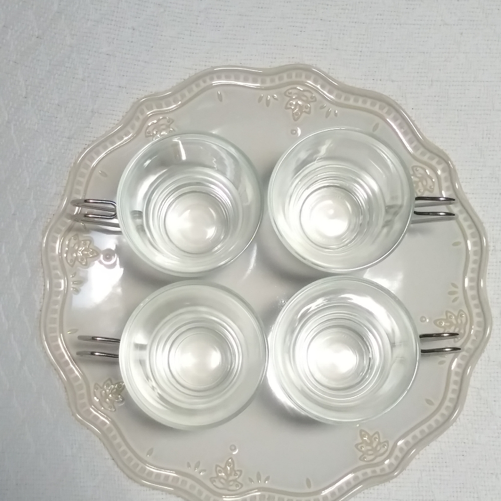 Set of 4 Vintage Vitrosax Coffee Espresso Glasses - Picture 5 of 8